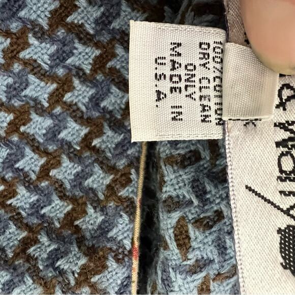 Beebop & Wally Madeline Blue Star Wool Vintage Mod Dress Size XS - Picture 12 of 13